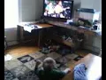Parker watching Rosenshontz!