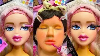 ASMR Satisfying with Unboxing & Review Makeup Set Pink Sounds Video lip gloss shine