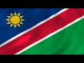 Namibia National anthem Instrumental with waving flag
