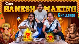 Making Clay Ganesh Idol At Home Challenge! 🛕 (Eco-Friendly DIY)