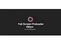 Create Full Screen Page Preloader Effect by jQuery