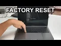 How to Restore Reset a Macbook Pro A1706 to Factory Settings OS X High Sierra