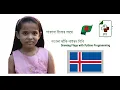 Drawing the flag of Iceland with Python - TalhaTraining