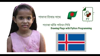 Drawing the flag of Iceland with Python - TalhaTraining