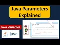 Java Parameters Explained Java Tutorial