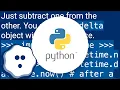 How do I find the time difference between two datetime objects in python