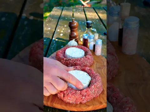 Insane Stuffed Beef Camembert Burger