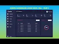 Admin Dashboard Using Excel VBA Modern UI dark - Part 1