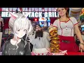 Eating at EATING THE 20 000 CALORIE OCTUPLE BYPASS BURGERHeart Attack Grill BeardMeatsFood react