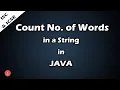 Count Number of Words in a String in JAVA String Program in JAVA BluejCode