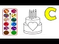 Cake Drawing and Coloring For Kids - Coloring Pages For Children coloring sheets for kids