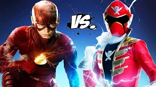 the flash vs red super megaforce power ranger 