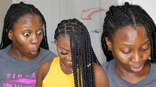 NO Re-braiding Refresh OLD Knotless Box braids to look NEW Again