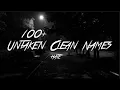 100 SOUNDING NAMES NOT TAKEN 2021