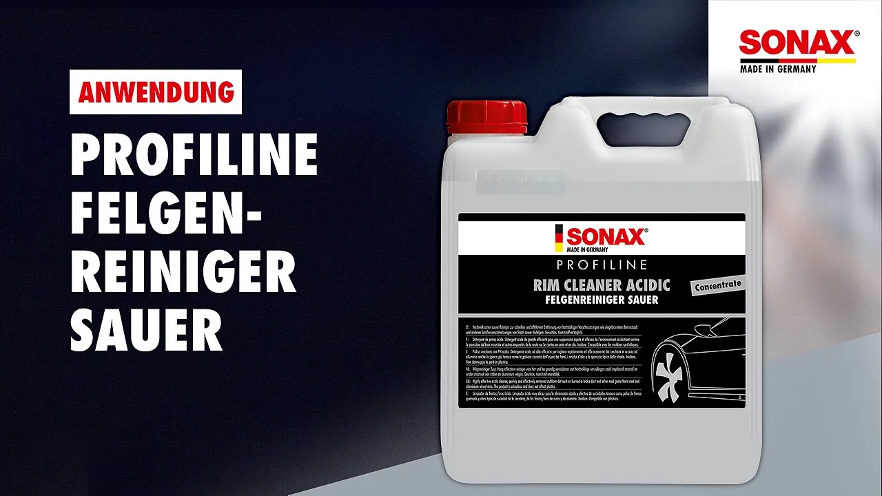 Anwendung SONAX PROFILINE FelgenReiniger sauer Konzentrat