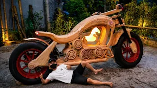 My Custom Motorcycle with Massive Wheels Is Finally Done ( Original Sound )
