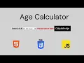 Age Calculator In JavaScript Using HTML CSS JavaScript