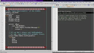 Win32 C99 Minimal Ascii Window