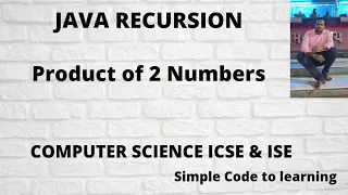 Java Program To Find Product Of 2 Numbers Using Recursion Hindi