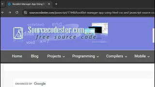 Booklist Manager App Using HTML CSS and JavaScript with Source Code