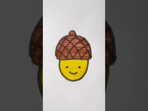 Acorn drawing for kids #acorn #drawing #shortvideo #pipafuntv #viral #art #ytshorts