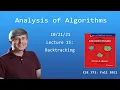 CSE 373 - - Lecture 15 Backtracking Fall 2021