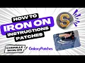 CHENILLE PATCHES IRON ON INSTRUCTION