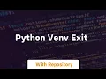 python venv exit