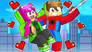 Virei HOMEM ARANHA Para SALVAR MINHA NAMORADA no MInecraft!