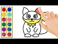 Fox coloring for kids