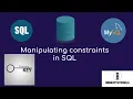 Setting And Unsetting Constraints in SQL PRIMARY KEY-FOREIGN KEY - NOT NULL