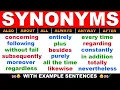 English Synonym Words for ALSO ABOUT ALL ALWAYS ANYWAY AFTER Expand Your English Vocabulary