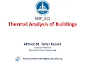 MEP 311 Thermal Analysis of Buildings L10 Matlab Excel Numerical Methods