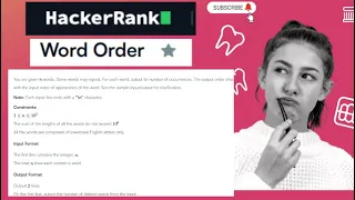 HackerRank Python Word Order Counter Dictionary OrderedDict Coding Programming