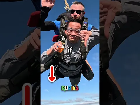 I'm trying to break the @RubiksCube Skydiving World Record