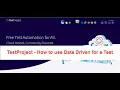 TestProject - How to use Data-Driven for a Test