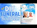 Large Tabloid Funeral Booklet Template - DIY Funeral Booklets