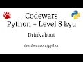 Codewars - Python