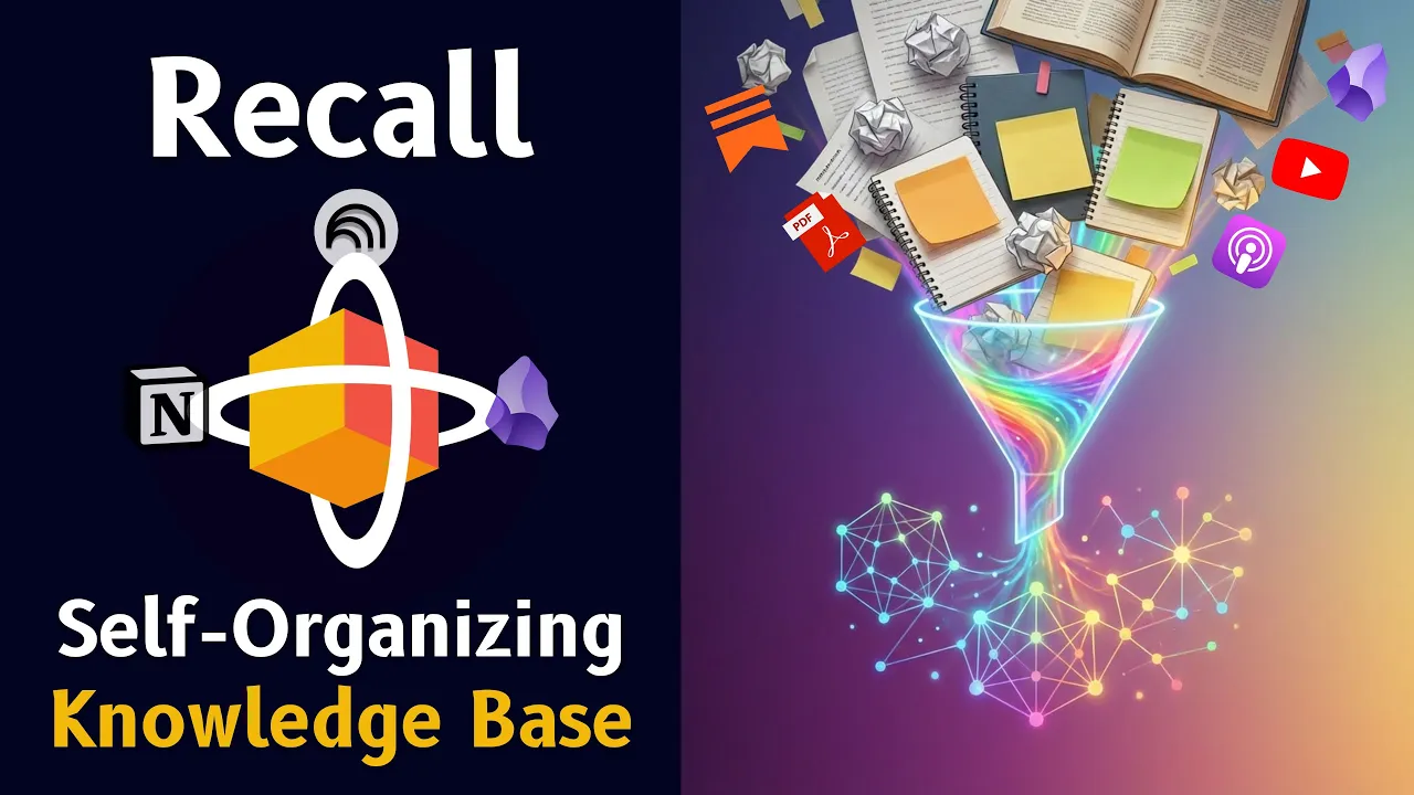 What Is Recall? 🧠 Beat Information Overload 📝 AI Chat With Your Notes video thumbnail - Recall tutorial or review