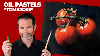 Oil Pastel Drawing - Tomatoes in 45 Minutes Live - Gettin' Sketchy