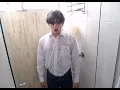 wet guy shower in white shirt