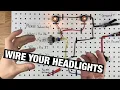 How to Wire a Headlight Relay for Sealed Beam Round Rectangle Lights w Floor Dimmer Switch