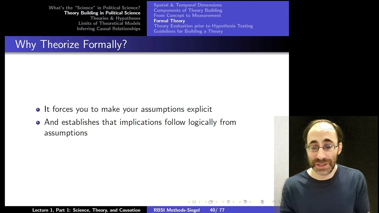 Introduction to Empirical Methods Lecture 1, Module 4: Formal Theories