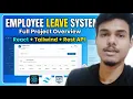 Employee Leave Management System React JS Project Overview Tailwind CSS REST API