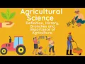 01 - Agricultural Science J S S 1 Definition History Branches and Importance of Agriculture