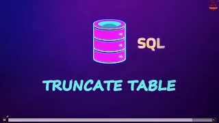 SQL TRUNCATE TABLE SQL for Data Science 2025
