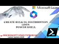 How to create a Distribution Group using PowerShell