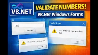 VB NET Windows Forms Tutorial Validate Numeric Input in TextBox Before Showing MessageBox
