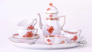 Herend Apponyi Orange Mocha Set