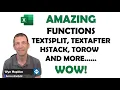 Wow Amazing Excel TEXTSPLIT HSTACK TOROW and more new text and array functions